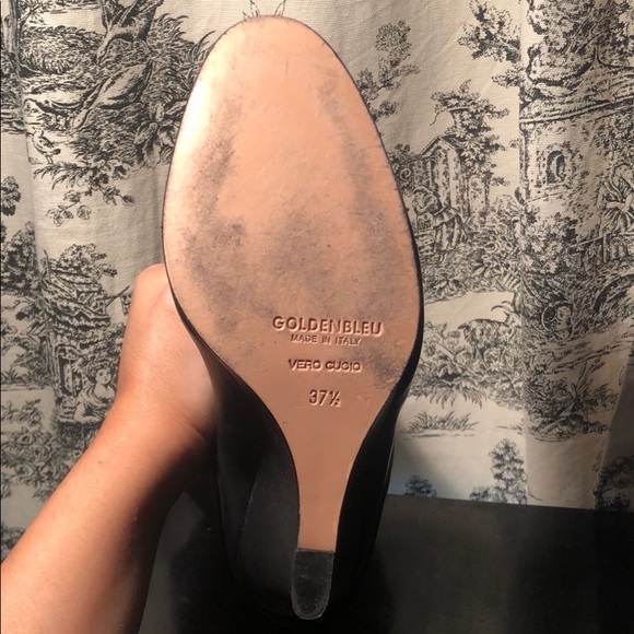 Golden Bleu Wedged Boots - Picture 4 of 4